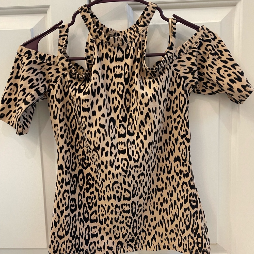 GUESS cheetah print with open shoulders